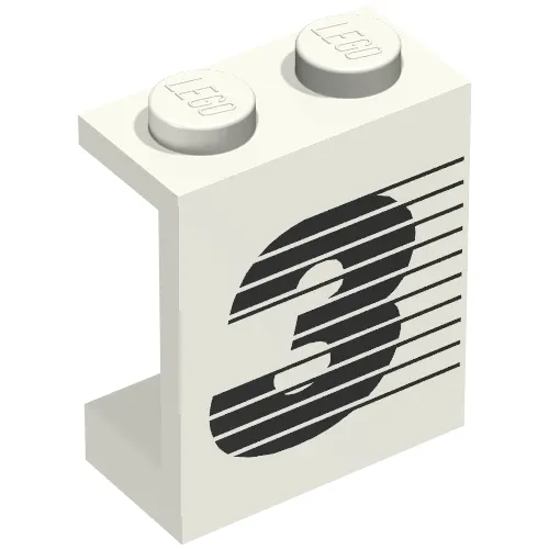 Panel 1 x 2 x 2 with Number 3 Print [8830]
