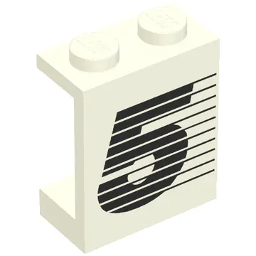 Panel 1 x 2 x 2 with Number 5 Print [8850]