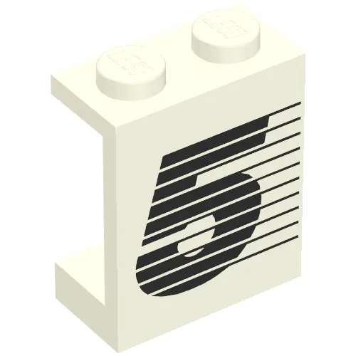 Panel 1 x 2 x 2 with Number 5 Print [8850]