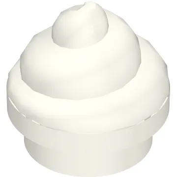 Plate Round 1 x 1 Swirled Top / Poo