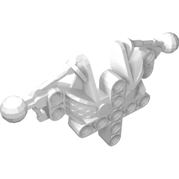 Large Figure Skeletal, Torso, Upper, with 2 Ball Joints (Toa Inika)