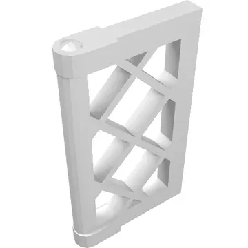 Window 1 x 2 x 3 Pane Latticed with Thick Corner Tabs