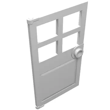 Door 1 x 4 x 6 with 4 Panes and Stud Handle