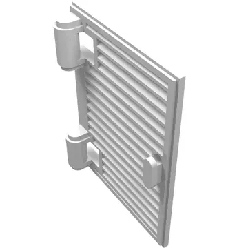 Window 1 x 2 x 3 Shutter with Hinges and Handle