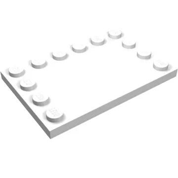 Plate Special 4 x 6 with Studs on 3 Edges
