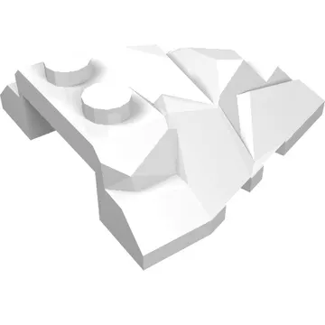 Brick Wedged, Sloped 4 x 4 Fractured Polygon Top