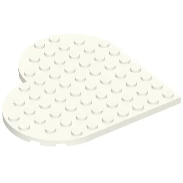 Plate Angled 9 x 9 Heart Shape