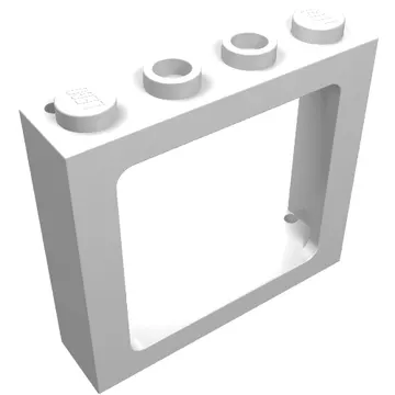 Window 1 x 4 x 3 Train with Shutter Holes and Solid Studs on Ends