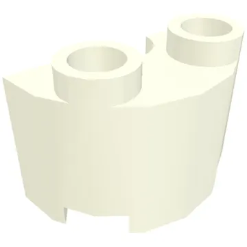 Brick Round, Half 1 x 2