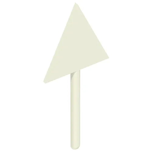 Road Sign Old Triangle with Generic Warning Print & Type 2 Base