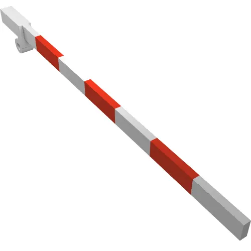 Train Level Crossing Gate Type 1, Crossbar with Red Stripes