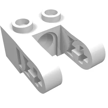 Technic Brick 1 x 2 with Hole and Dual Beam Extensions