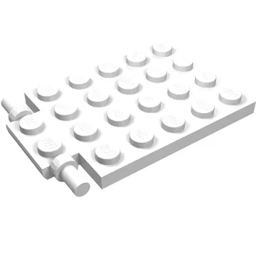 Plate Special 4 x 6 with Trap Door Hinge [Long Pins]