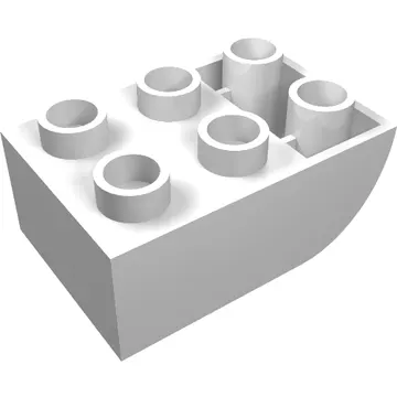 Duplo Brick 2 x 3 with Curved Bottom