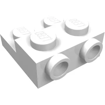 Plate Special 2 x 2 x 2/3 with Two Studs On Side and Two Raised [Solid Anti-stud]