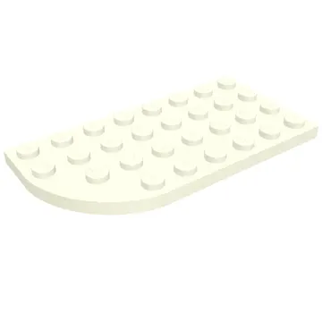Plate Round Corner Right 4 x 8 with Waffle Bottom