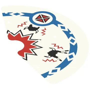 Tent, Tepee Cover with Buffalo Helmets Print