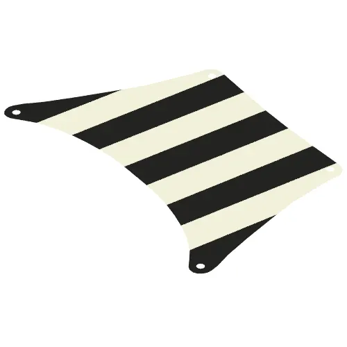 Sail, Top, 27 x 17 with Blue Thick Stripes Print