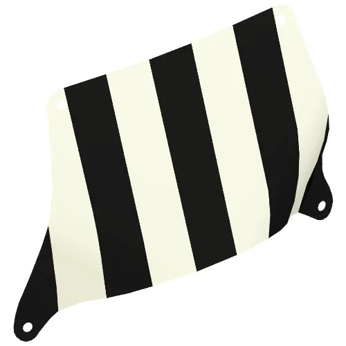 Sail, Top, 27 x 17 with Black Thick Stripes Print
