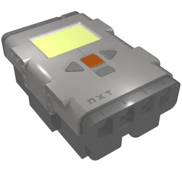 Hub, NXT Brick with Dark Bluish Gray Base [Complete Assembly]