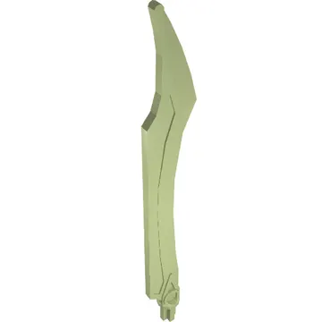 Large Figure Weapon Blade, Curved Tip with Axle