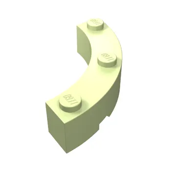 Brick Round Corner 4 x 4 Macaroni Wide with 3 Studs
