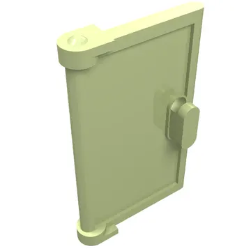 Door 1 x 2 x 3 with Vertical Handle, Round Handle Holes on Back