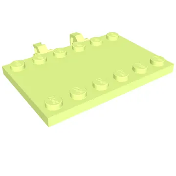 Hinge Plate 4 x 6 with Two 1 x 6 Studs and Recessed 2 x 6 Middle