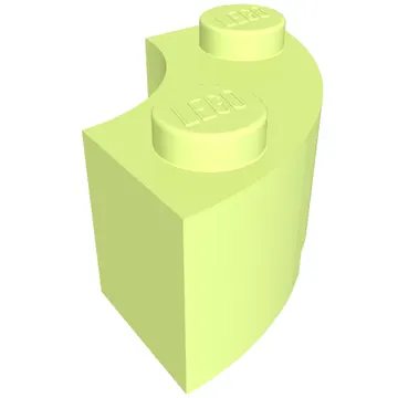 Brick Round Corner 2 x 2 Macaroni with Stud Notch and Reinforced Underside [New Style]