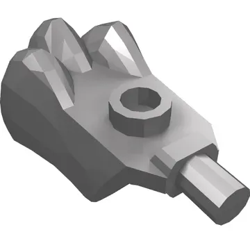 Animal Body Part, Hand / Paw with Stud on Top, Bar on Side and 3 Bar Holders on Bottom