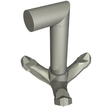 Tool Grappling Hook with 90° Shaft
