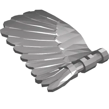 Creature Body Part, Wing 4 x 7 Right with Feathers and Handles for Clips