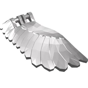 Creature Body Part, Wing 4 x 7 Left with Feathers and Handles for Clips