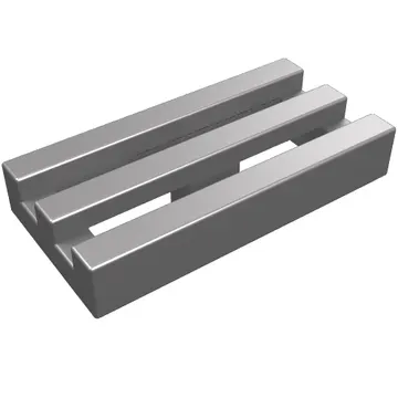 Tile Special 1 x 2 Grille with Bottom Groove