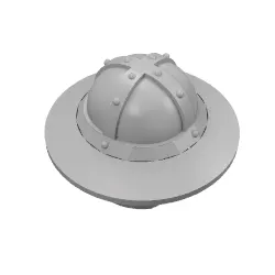 Helmet with Chinstrap and Wide Brim