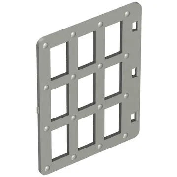 Duplo Door 1 x 4 x 4 with Nine Panes