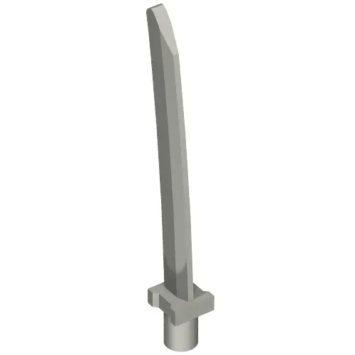 Weapon Sword Blade with Bar, Square Crossguard