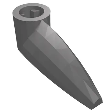 Technic Tooth 1 x 3 with Axle Hole [Rounded Underside]