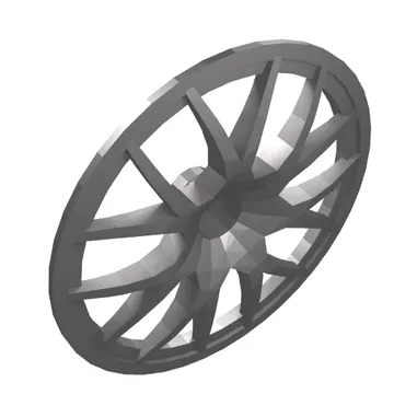 Wheel Cover 7 Spoke with Axle Hole - 56mm D. [Fits 44772]