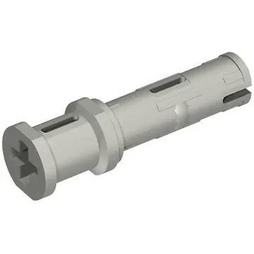 Technic Pin Long with Friction Ridges Lengthwise and Stop Bush [2 Lateral Holes, Small Pin Hole]