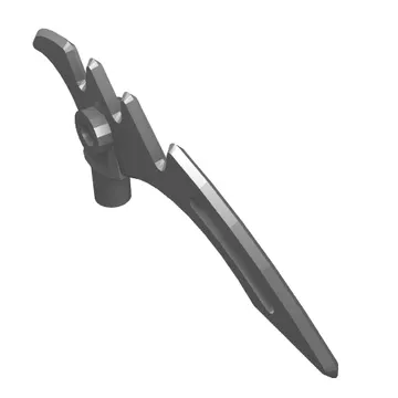 Weapon Scythe / Crescent Blade Serrated with Bar