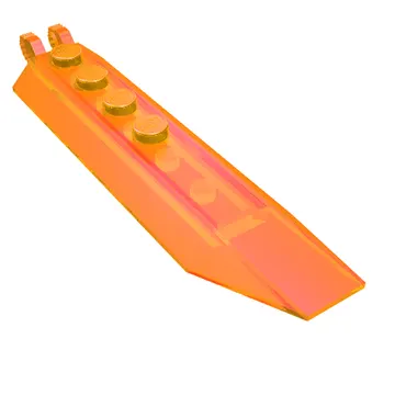 Hinge Plate 1 x 8 Locking with Angled Side Extensions, Squared Plate Underside, 7 Teeth