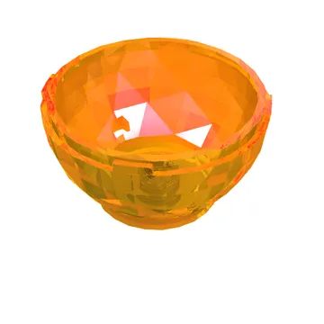 Pod, Round, Faceted 4 x 4 x 1 2/3 (Dragon Egg Bottom)