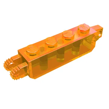 Hinge Brick 1 x 4 Locking with 1 Finger Vertical End and 2 Fingers Vertical End, 9 Teeth