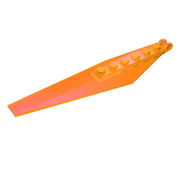 Hinge Plate 1 x 12 Locking with Angled Side Extensions and Tapered Ends, 7 Teeth