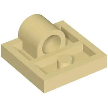 Plate Special 2 x 2 with 1 Pin Hole [Complete Underside Rib]