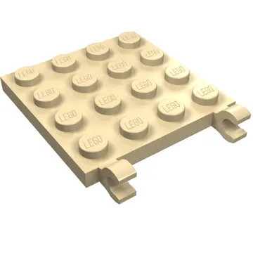 Plate Special 4 x 4 with Clips Horizontal (thick open O clips)