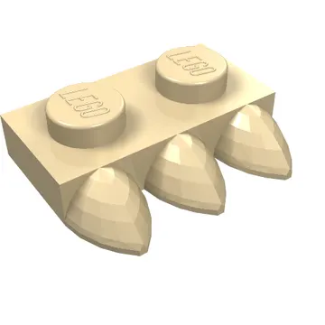 Plate Special 1 x 2 with Three Teeth [Tri-Tooth]