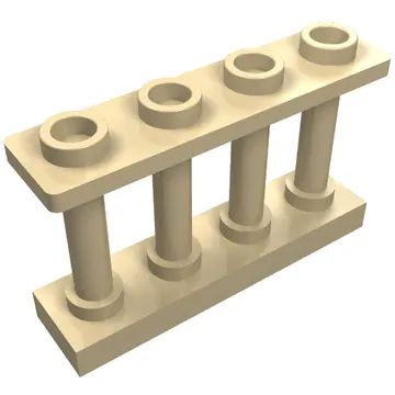 Fence Spindled 1 x 4 x 2 [4 Top Studs]