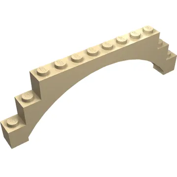 Brick Arch 1 x 12 x 3 Raised Arch with 5 Cross Supports